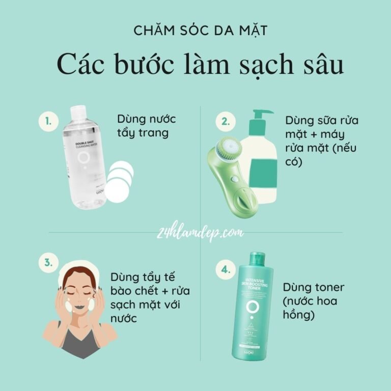 Các bước làm sạch sâu cho da mặt