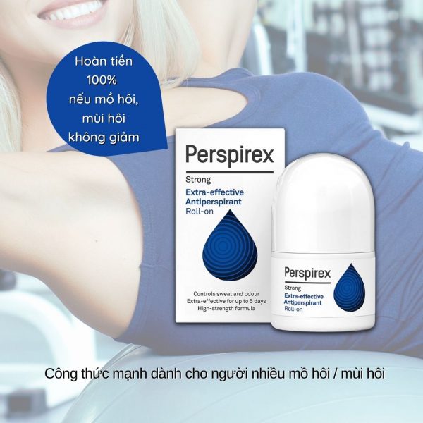 Perspirex strong công thức mạnh dành cho người nhiều mồ hôi và mùi hôi